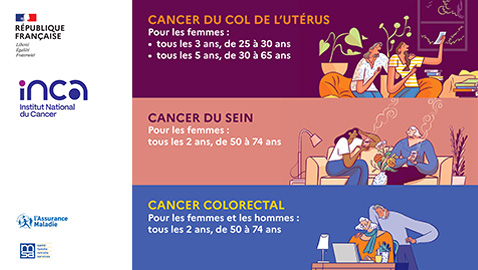 Promotion des dépistages organisés du cancer du col de l'utérus, du sein et colorectal